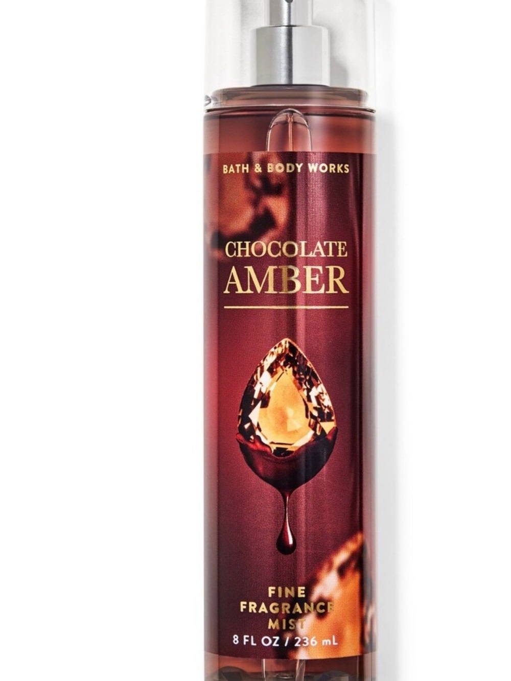 Bath & Body Works Chocolate Amber Body Mist - Brown & Gold